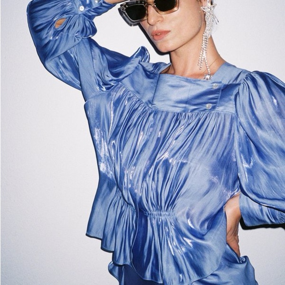 Ciao Lucia Allegra Blouse Sea Metallic